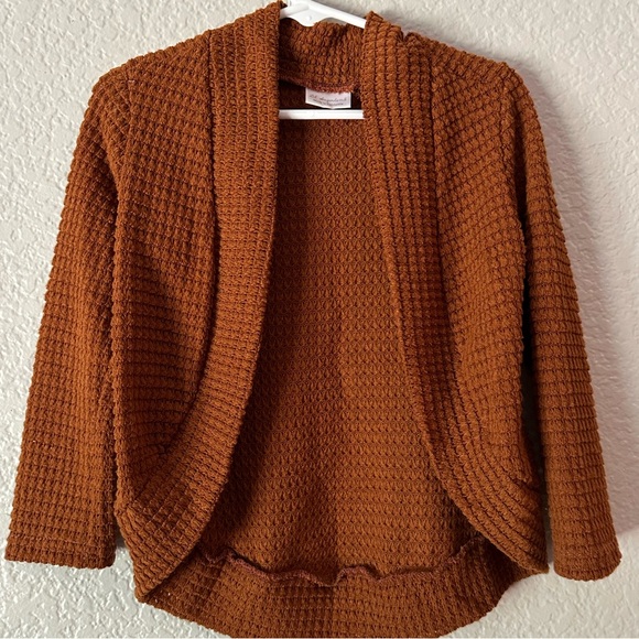 Lil’ Sugarlamb Other - Lil’ Sugarlamb Woven Cardigan in Rust size 2T/3T